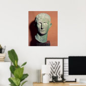 Hoofd van een standbeeld van keizer met volledige poster (Thuiskantoor)