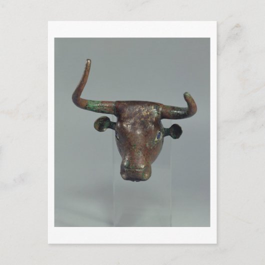 Hoofd van een stier, met koninklijk Sumeriaans ins Briefkaart (Voorkant)