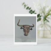 Hoofd van een stier, met koninklijk Sumeriaans ins Briefkaart (Staand voorkant)