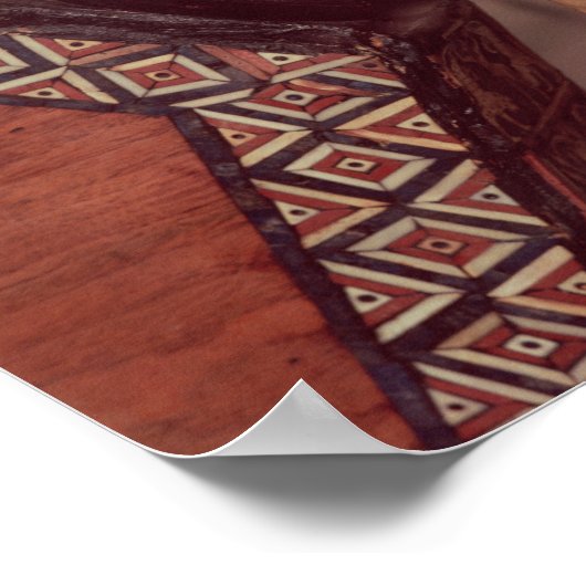 Hoofd van een stier, versiering van een harp poster (Hoek)