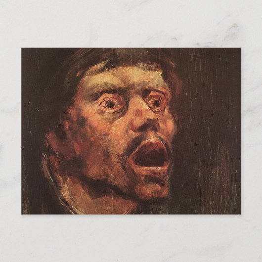 Hoofd van een Tramp (door Laszlo Mednyanszky) Briefkaart (Voorkant)