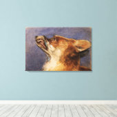 Hoofd van een vos canvas afdruk (Insitu (Houten vloer))