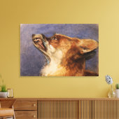 Hoofd van een vos canvas afdruk (Insitu (Woonkamer))