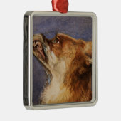 Hoofd van een vos metalen ornament (Rechts)