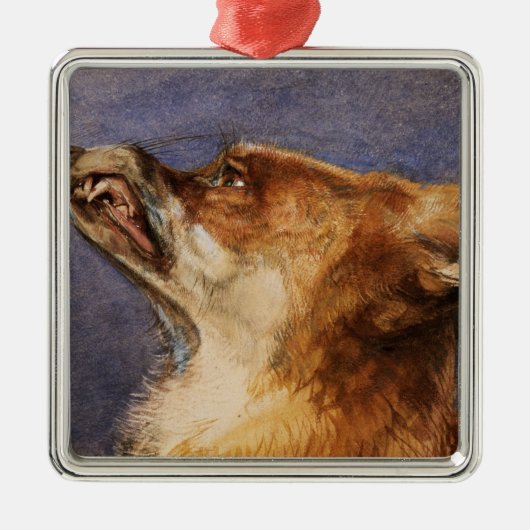 Hoofd van een vos metalen ornament (Voorkant)