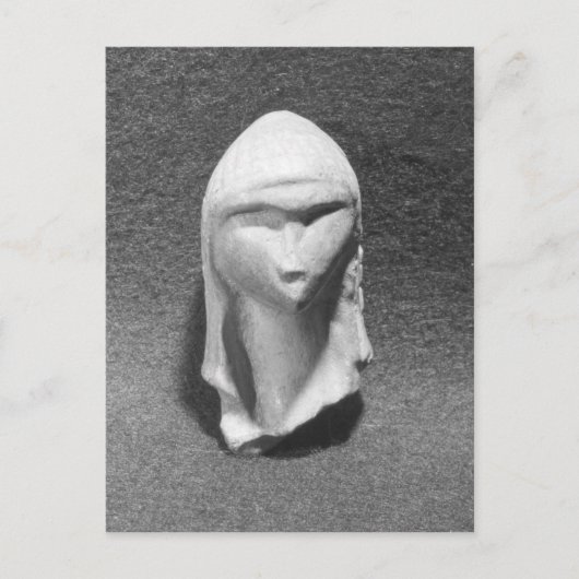 Hoofd van een vrouw bekend als Venus of Brassempou Briefkaart (Voorkant)