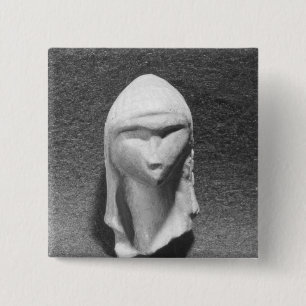 Hoofd van een vrouw bekend als Venus of Brassempou Vierkante Button 5,1 Cm