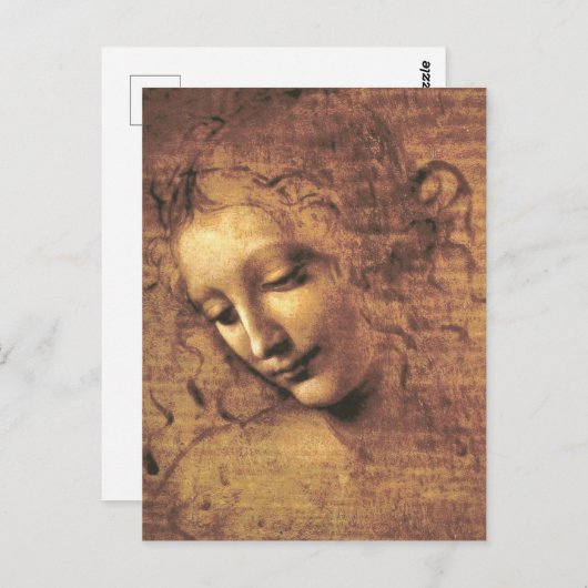 Hoofd van een vrouw La Scapigliata Leonardo Da Vin Briefkaart (Voorkant / Achterkant)