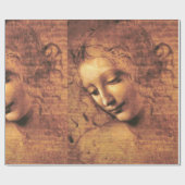 Hoofd van een vrouw La Scapigliata Leonardo Da Vin Cadeaupapier (Vlak)