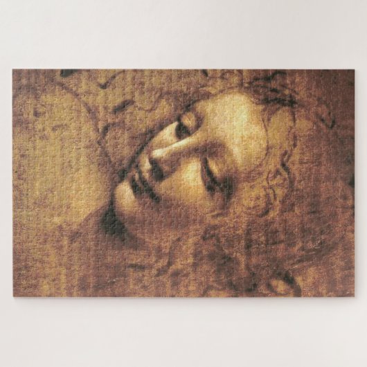 Hoofd van een vrouw La Scapigliata Leonardo Da Vin Legpuzzel (Horizontaal)