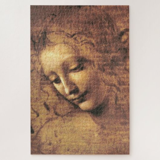 Hoofd van een vrouw La Scapigliata Leonardo Da Vin Legpuzzel (Verticaal)