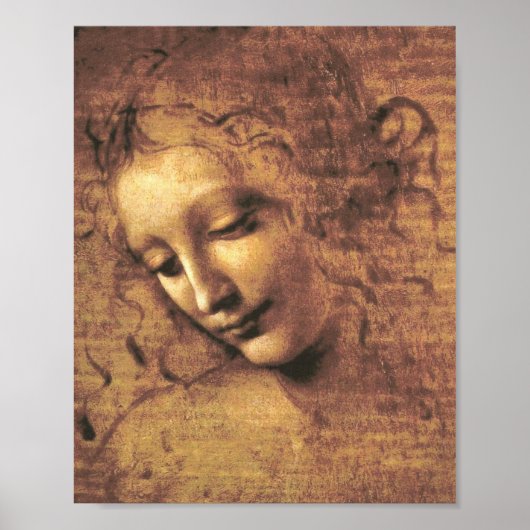 Hoofd van een vrouw La Scapigliata Leonardo Da Vin Poster (Voorkant)