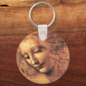 Hoofd van een vrouw La Scapigliata Leonardo Da Vin Sleutelhanger (Voorkant)