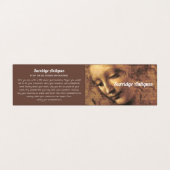 Hoofd van een vrouw, Leonardo Da Vinci, Antiek dea Visitekaartje (Buitenkant ongevouwen)