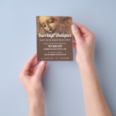 Hoofd van een vrouw, Leonardo Da Vinci, Antiek win Flyer (Hand)