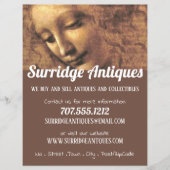 Hoofd van een vrouw, Leonardo Da Vinci, Antiek win Flyer (Voorkant)