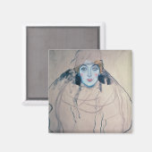 Hoofd van een vrouw magneet (Voorkant / Achterkant)