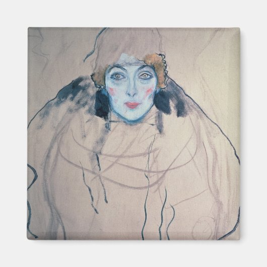 Hoofd van een vrouw magneet (Voorkant)