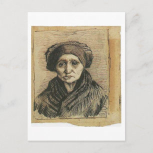 Hoofd van een vrouw, Vincent van Gogh Briefkaart