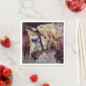 Hoofd van een wit paard (door Giovanni Boldini) Servet (Insitu)