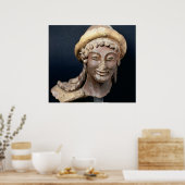 Hoofd van Hermes met pilo's Poster (Keuken)