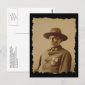 Hoofd van het Briefkaart van 1898 in de Chiricahua (Voorkant / Achterkant)