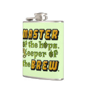 Hoofd van het Hops Homebrew Beer Brewer Pattern Heupfles (Links)