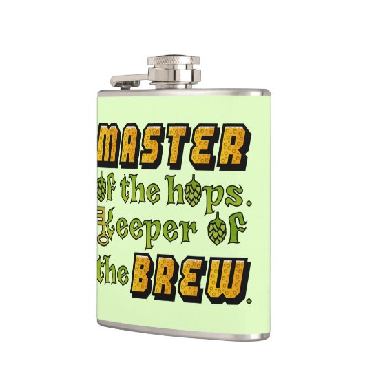 Hoofd van het Hops Homebrew Beer Brewer Pattern Heupfles (Links)