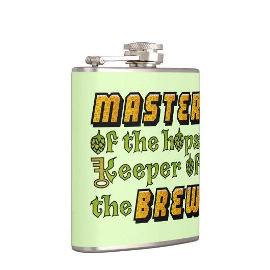 Hoofd van het Hops Homebrew Beer Brewer Pattern Heupfles (Rechts)