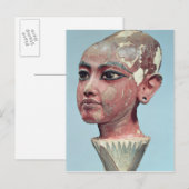 Hoofd van het kind dat koning Tutankhamun aan het  Briefkaart (Voorkant / Achterkant)