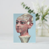 Hoofd van het kind dat koning Tutankhamun aan het  Briefkaart (Staand voorkant)