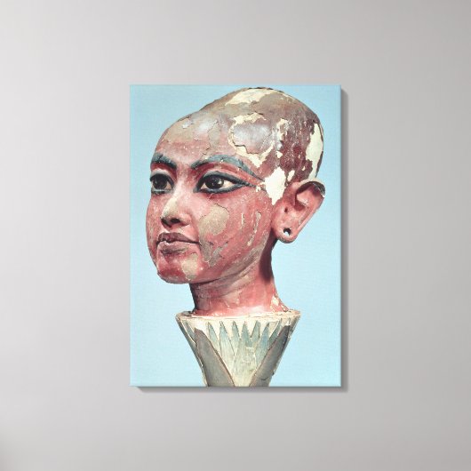 Hoofd van het kind dat koning Tutankhamun aan het Canvas Afdruk (Voorkant)