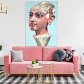 Hoofd van het kind dat koning Tutankhamun aan het Canvas Afdruk (Insitu (Woonkamer))
