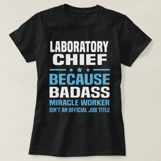Hoofd van het laboratorium t-shirt (Design voorkant)