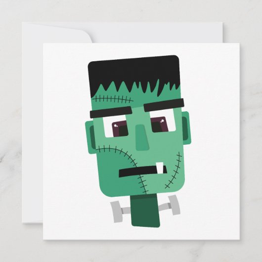 Hoofd van het Monster van Frankenstein Feestdagenkaart (Voorkant)