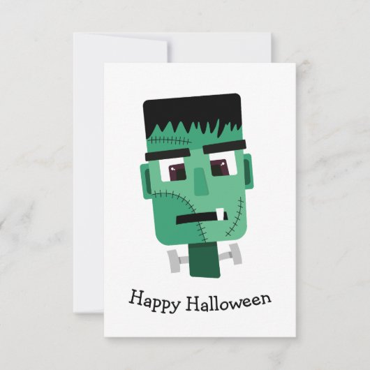 Hoofd van het Monster van Frankenstein Kaart (Voorkant)