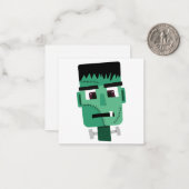 Hoofd van het Monster van Frankenstein Notitiekaartje (Voorkant / Achterkant in situ)