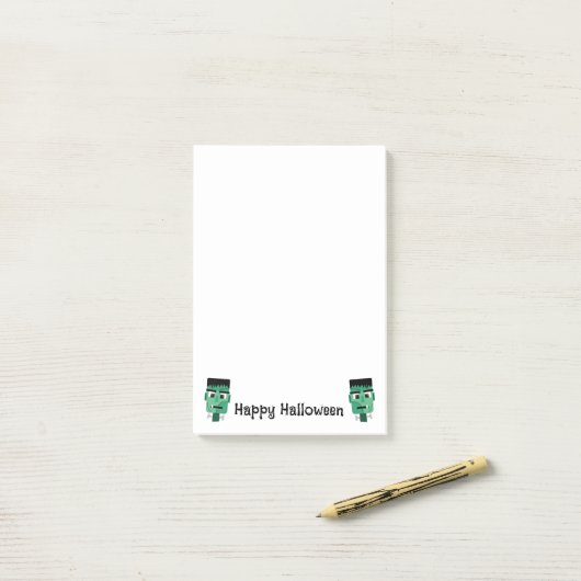 Hoofd van het Monster van Frankenstein Post-it® Notes (Op bureau)