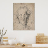 Hoofd van het Oude Man (Saturnus) van Durer Poster (Keuken)