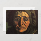 Hoofd van het Pet van Peasant Woman Lace van Vince Briefkaart (Voorkant / Achterkant)