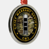 Hoofd van het strafregister Drie CW3 Metalen Ornament (Rechts)