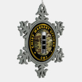 Hoofd van het strafregister Drie CW3 Tin Sneeuwvlok Ornament (Links)