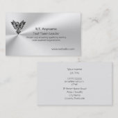 Hoofd van het testteam met Phoenix-logo over staal Visitekaartje (Voorkant / Achterkant)