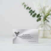 Hoofd van het testteam met Phoenix-logo over staal Visitekaartje (Staand voorkant)