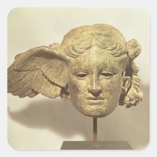 Hoofd van Hypnos of Slaapstand Vierkante Sticker (Voorkant)