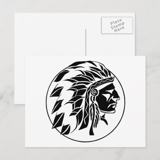 Hoofd van India Briefkaart (Voorkant / Achterkant)