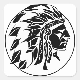 Hoofd van India Vierkante Sticker