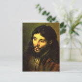 Hoofd van Jezus door Rembrandt Briefkaart (Staand voorkant)