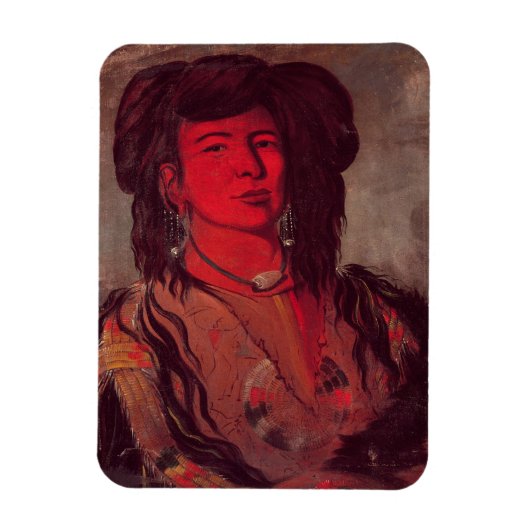 Hoofd van Kate One Horn (olie op canvas) Magneet (Verticaal)