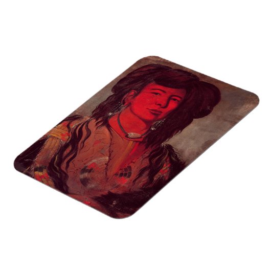 Hoofd van Kate One Horn (olie op canvas) Magneet (Linkerzijde)